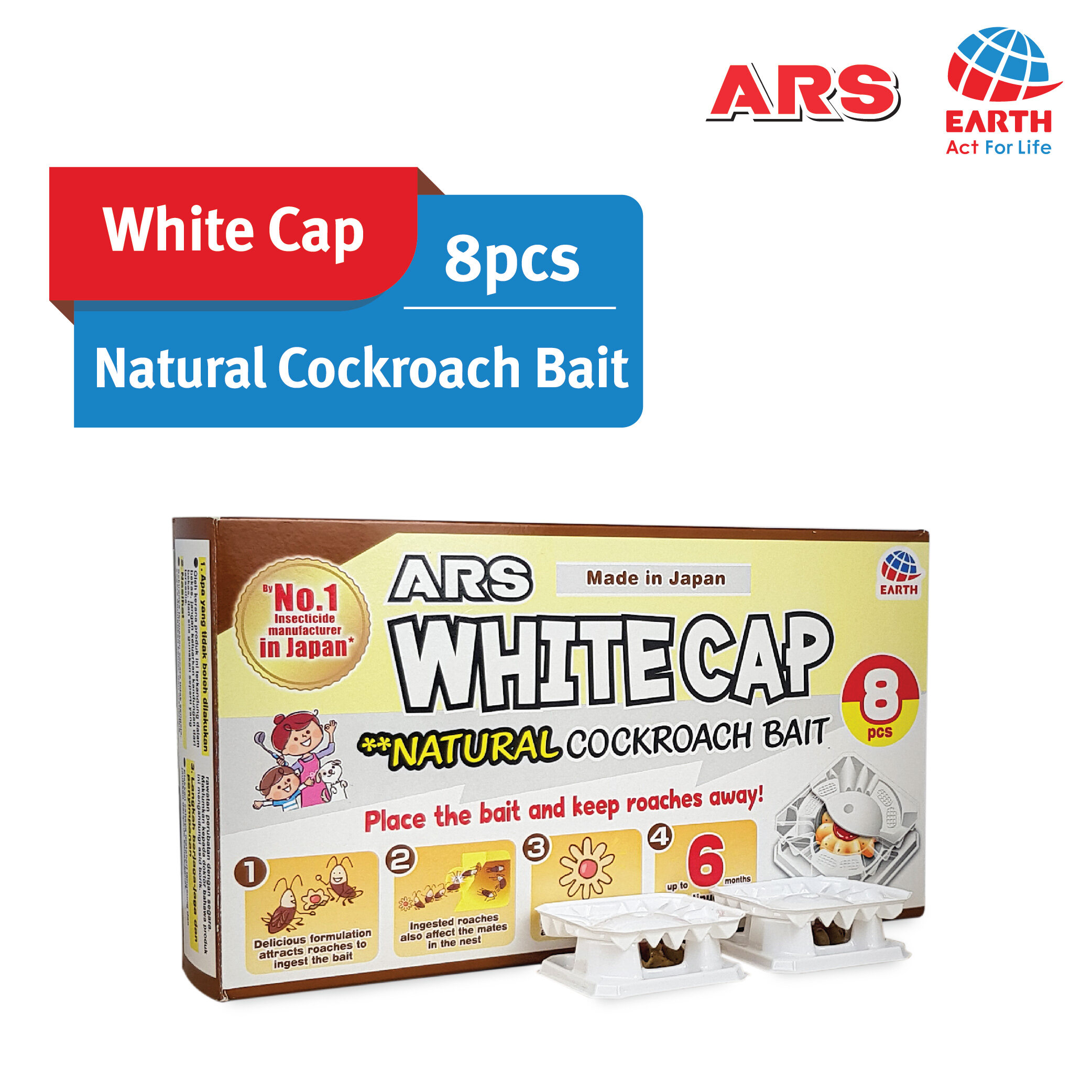 ARS WHITE CAP 8pcs