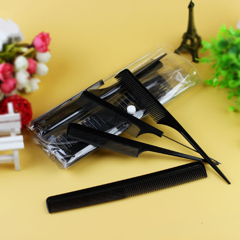 10 buc negru bărbați femei Salon coafură frizerie perie piepteni set plastic perie piepteni_voghion.com