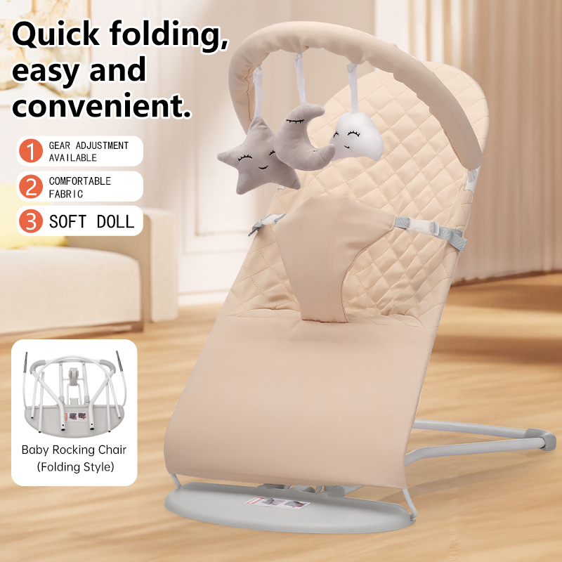 Foldable Baby Balance Chair Rocker Bouncer Recliner Sleeping Breathable Net gifts for kids Buai Lantai