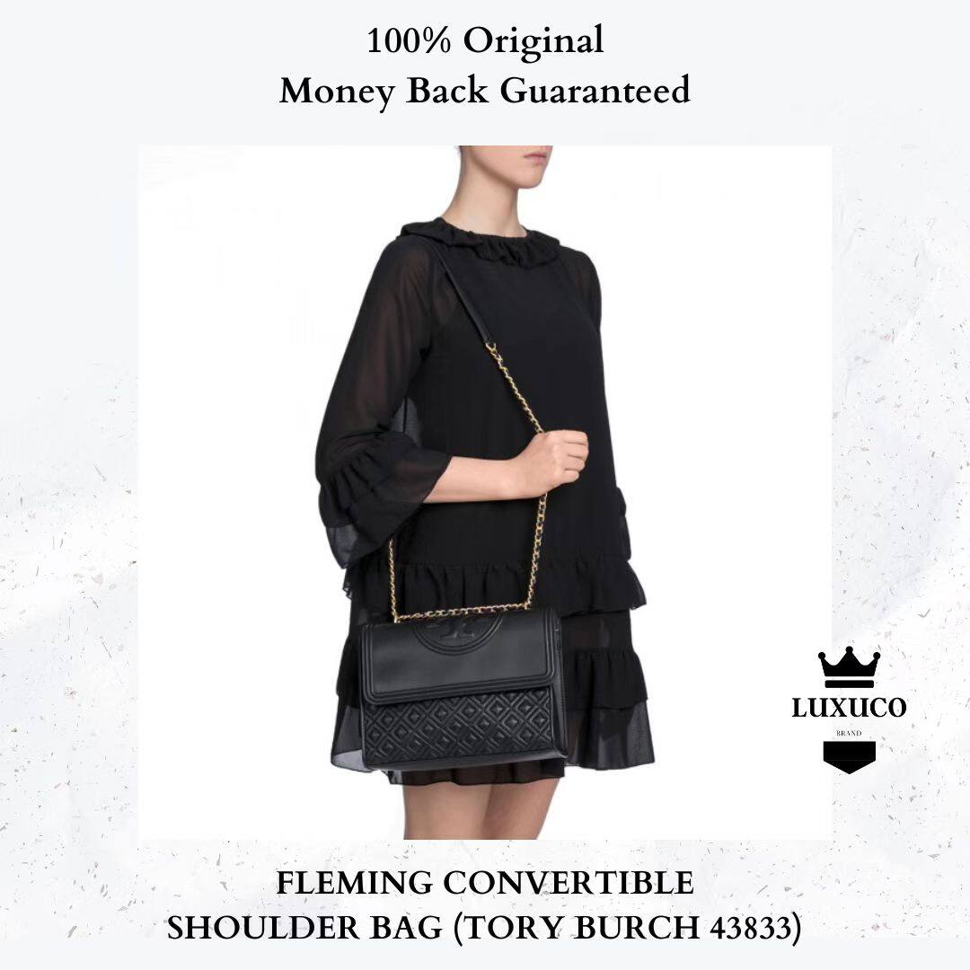Luxuco] Free Shipping 100% Original Tory Burch Fleming Convertible Shoulder  Bag Black 43833-001 Women Handbag Sling Crossbody | PGMall
