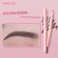 Pinks Pinkflash Double Head Automatic Eyebrow Pencil Long Lasting Waterproof High Pigment Easy Blend With Smooth Soft Brush