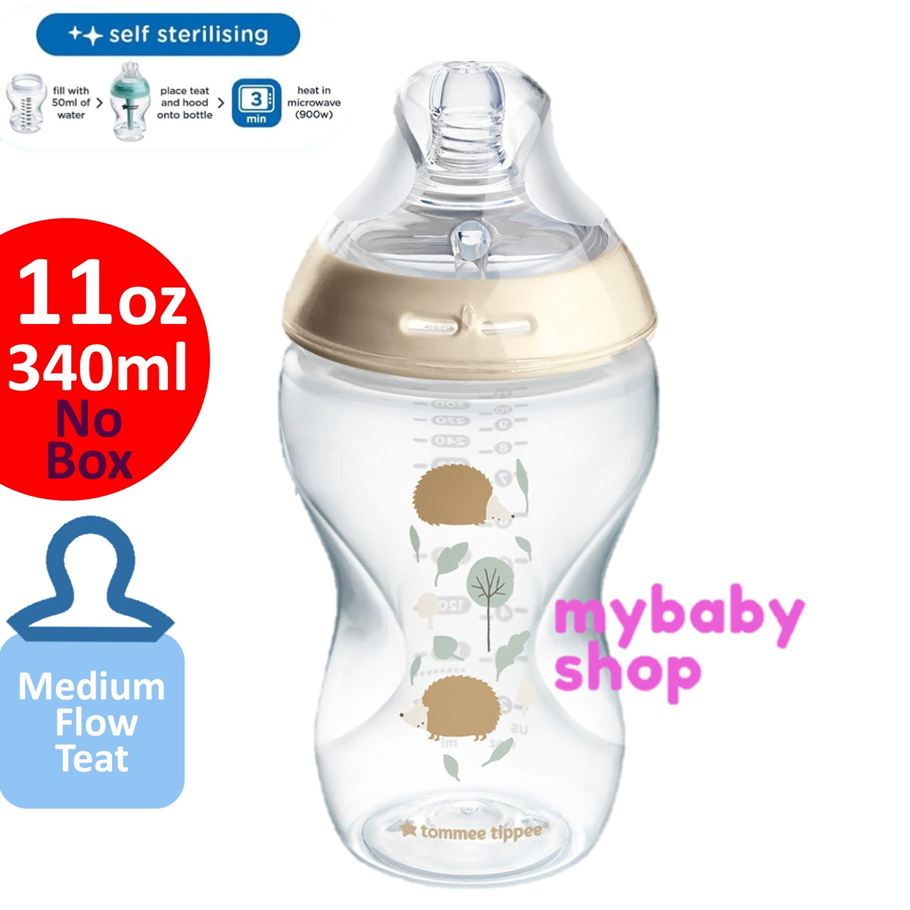 Tommee Tippee Natural Start / Closer To Nature BPA Free Baby Infant Milk Feeding Fun Style Bottle 340ml / 12oz -Medium Flow Teat