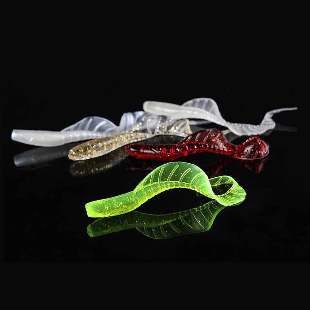 10pcs Fishing Lures Kit Soft Baits Soft Bait Swimbait Fishing Tackle for Freshwater and Saltwater (Red)