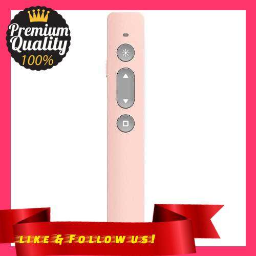 People\'s Choice 2.4GHz Wireless Presenter Remote Red Light Pointer Rechargeable Presentation Clicker Wireless Presenter USB PPT Flip Pen Pink (Pink)