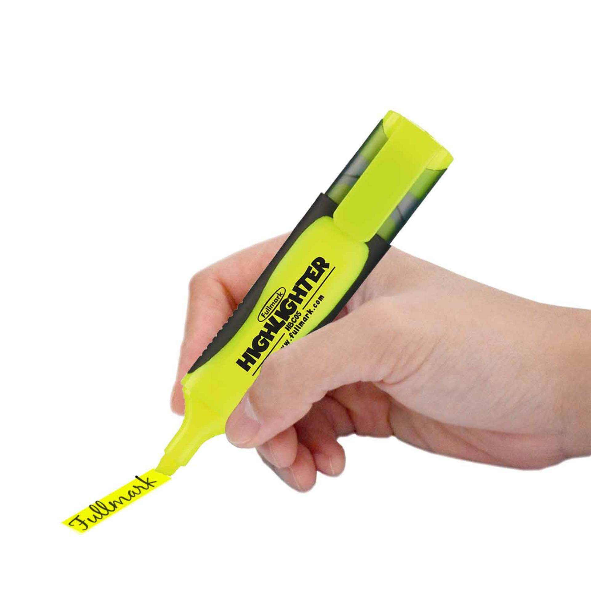 Fullmark Highlighter Pen Fluorescent Stationery , Chisel Tip , ( Pink ,Yellow , Green , Orange ) x 24 pcs