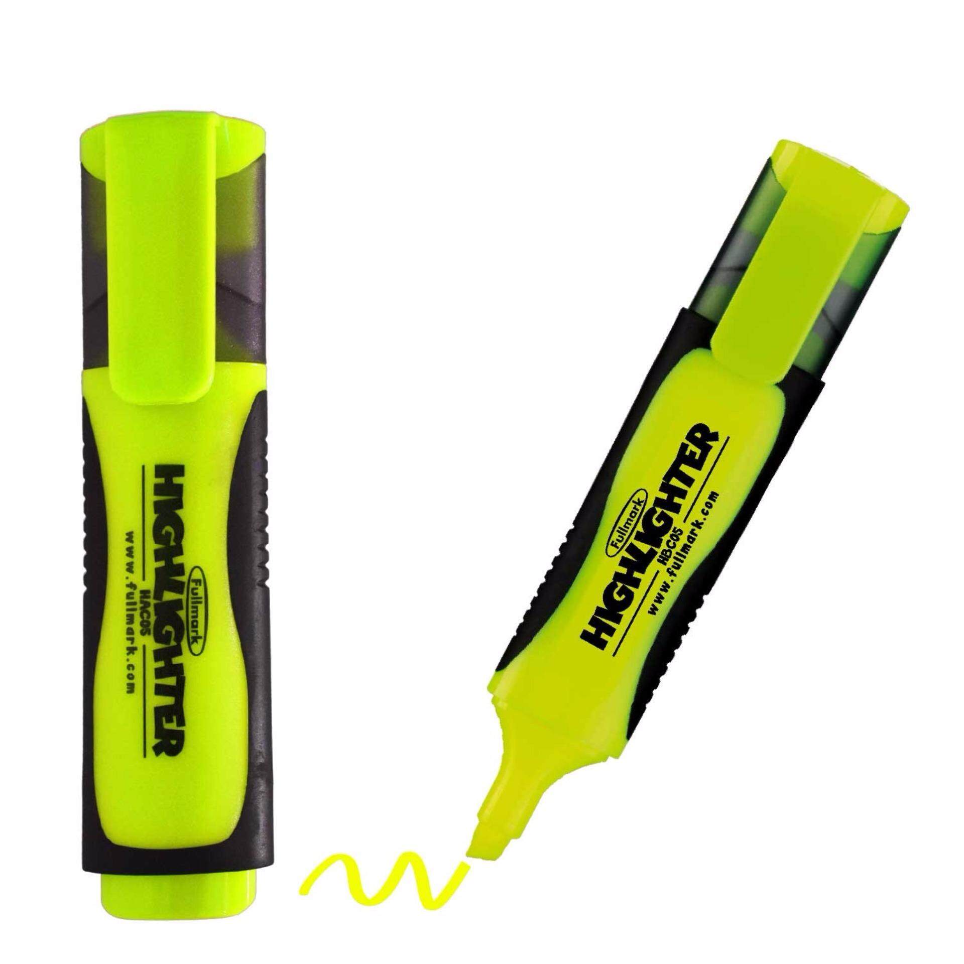 3pcs x Fullmark Fluorescent Highlighter, Chisel Tip, (Pink ,Yellow, Green)