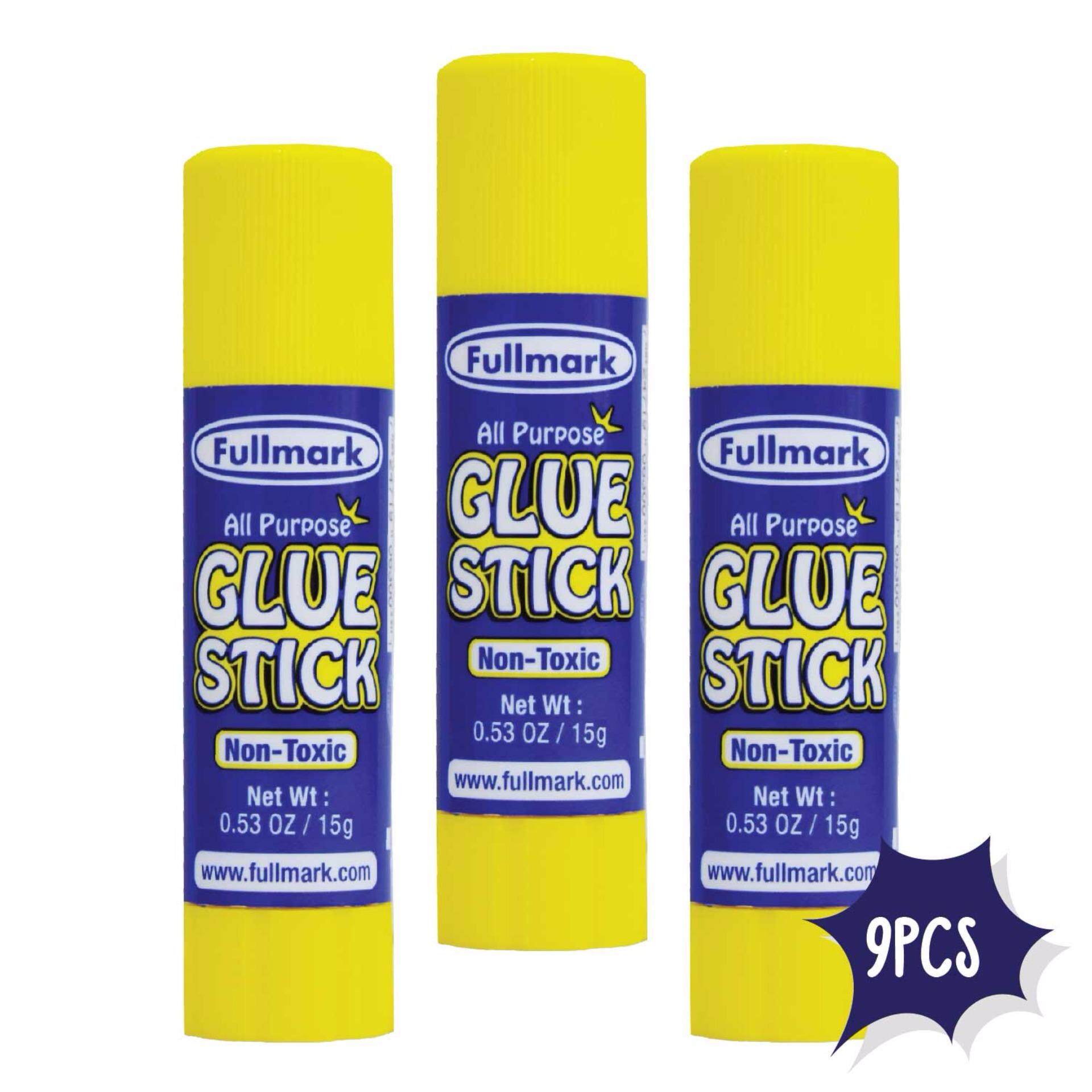 Fullmark Glue Sticks All Purpose , Washable , Non-Toxic , Strong Clear Adhesive (15g) x 9 pcs