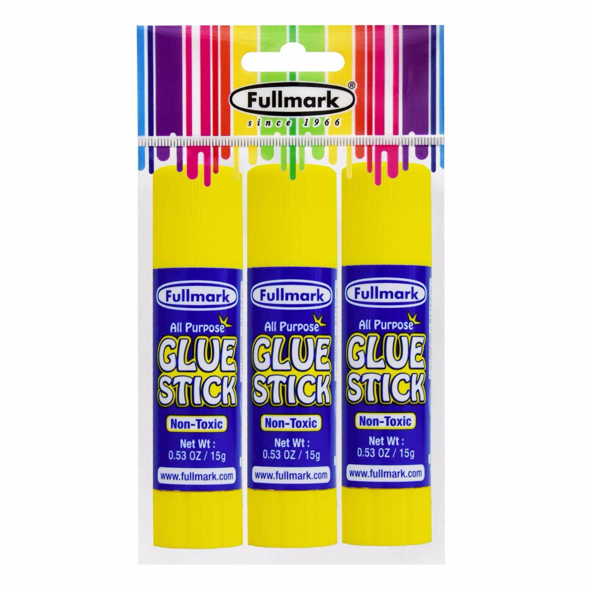 Fullmark Glue Sticks All Purpose , Washable , Non-Toxic , Strong Clear Adhesive (15g) x 9 pcs