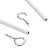Features Curtain Rope Plastic Spring Wire Lanyard Curtain Rope Plastic Spring Wire Lanyard Accessory 50cm 2 Hooks And Eyes