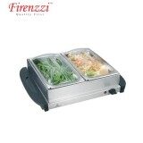 Firenzzi FW-213 Stainless Steel Food Warmer (2 x 2.4L tray) with 1 Year Warranty