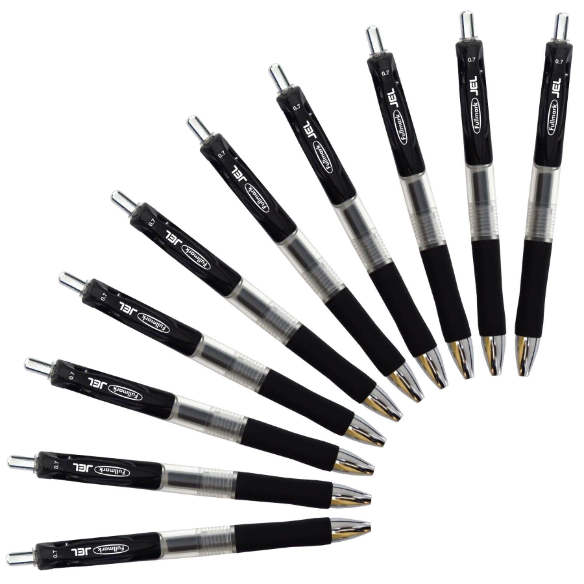 Fullmark Gel Pen Retractable Premium Stationery , Fine Point , 10 pack
