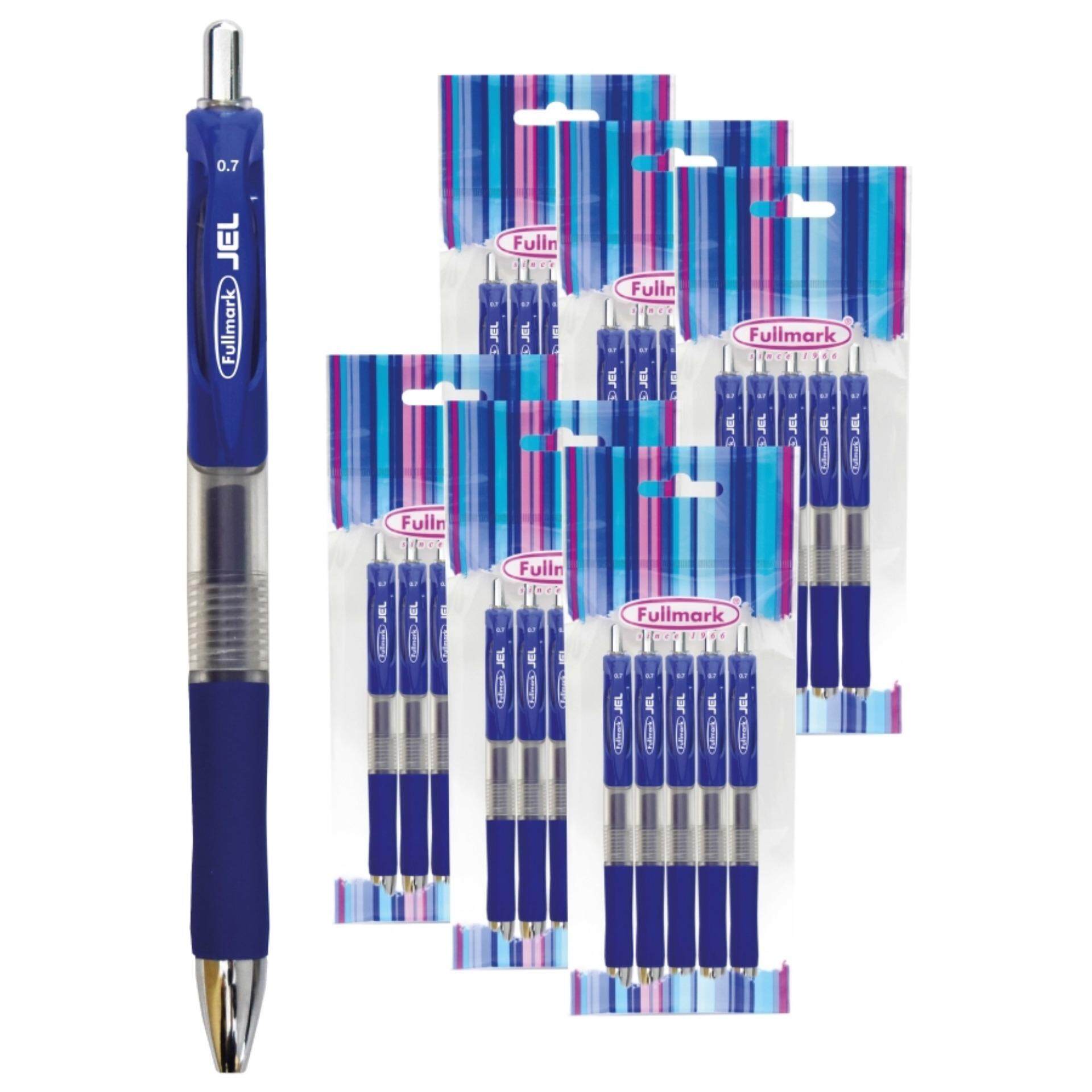 Fullmark Gel Pen Retractable Premium Stationery , Fine Point , Blue x 30 pack