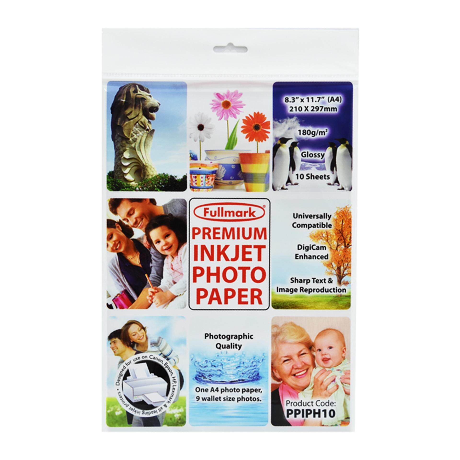 Fullmark A4 Photo Paper Premium Inkjet 180gsm - 10 sheets / pack (PPIPH10)