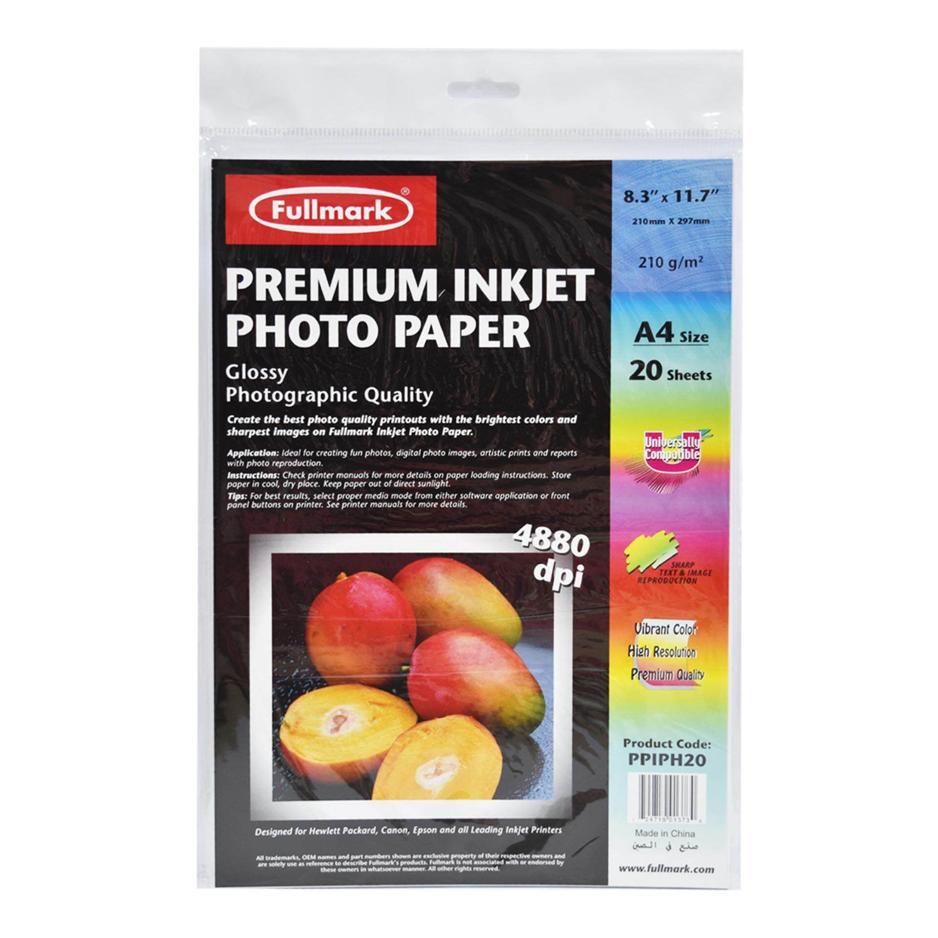 Fullmark A4 Photo Paper Inkjet Premium - 20 sheets / pack (PPIPH20)