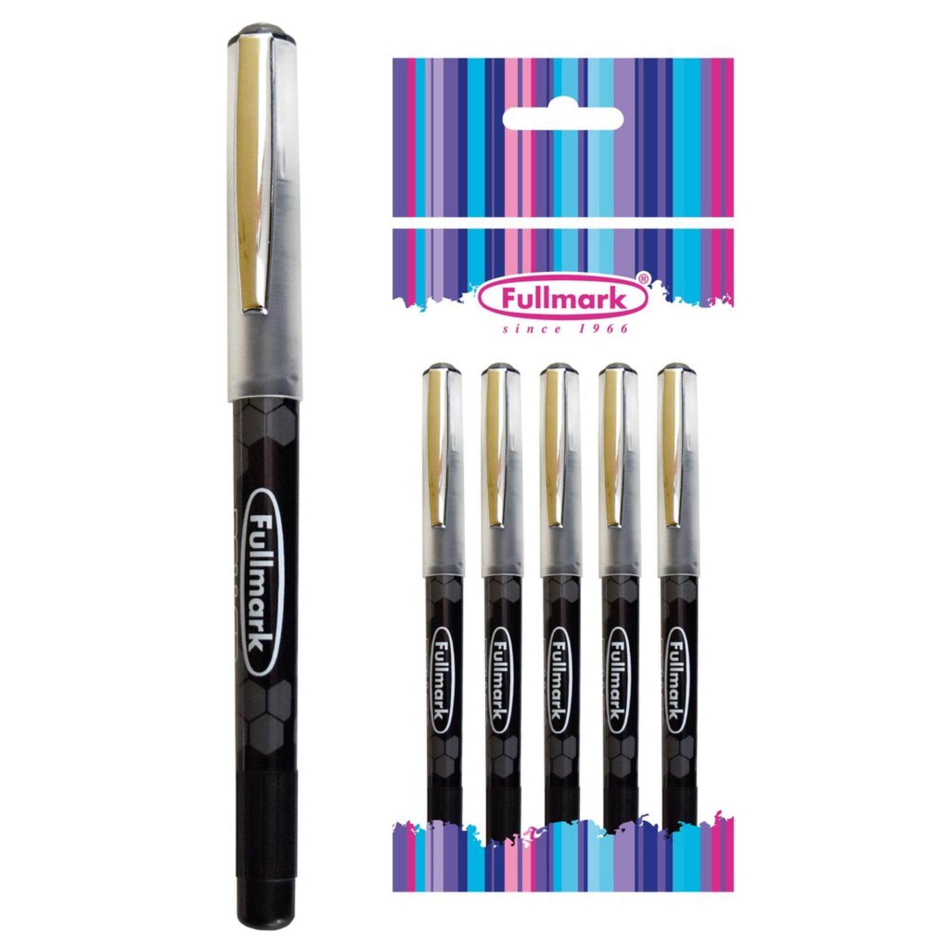 Fullmark Rollerball Pen , Fine Point , Black x 5 pack