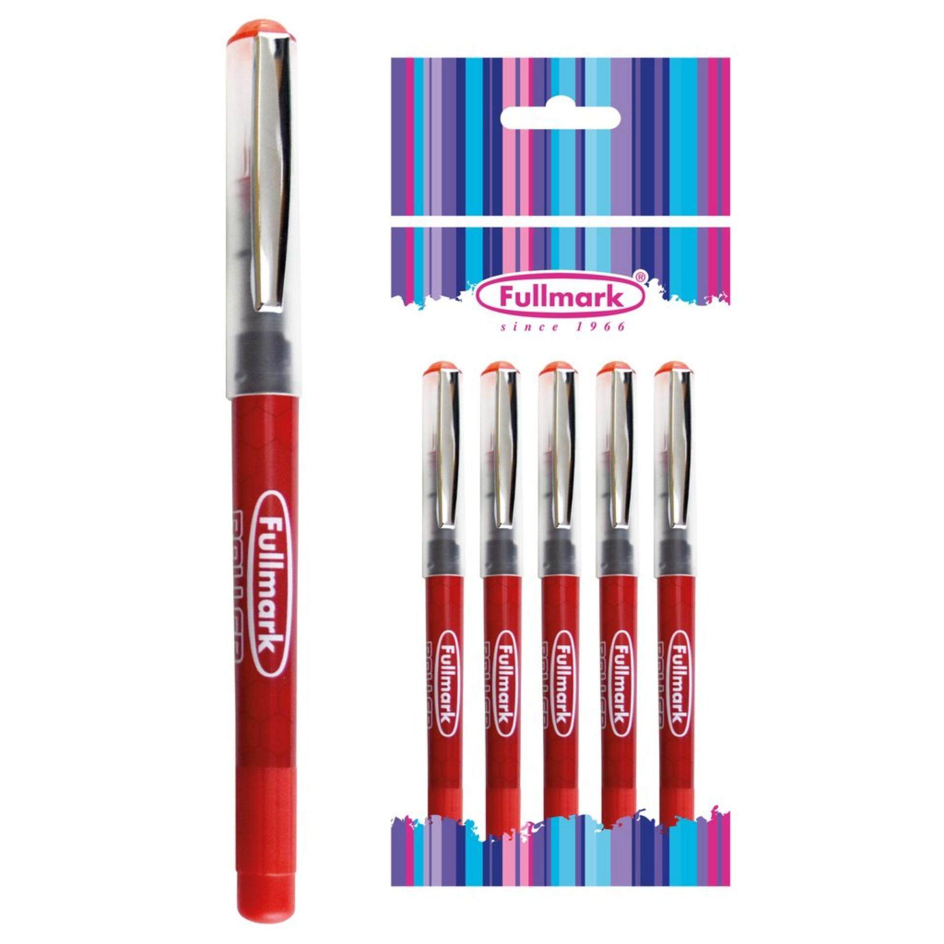 Fullmark Rollerball Pen Stationery , Fine Point , Red x 5 pack