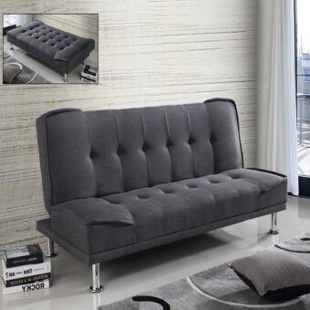 12.12 BIG SALE - MNS SOFA BED 06 (FABRIC GREY) WITH FREE ITEM