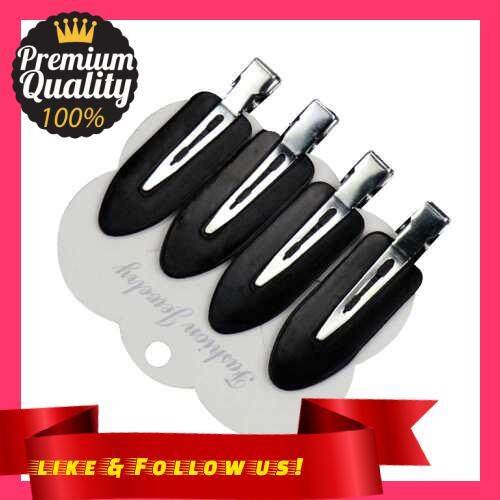 People's Choice 4PCS Hair Clips No Crease Metal Hair Pins Clamps Snap Barrettes for Girls Women Makeup & Hair Styling Accessories (Black)