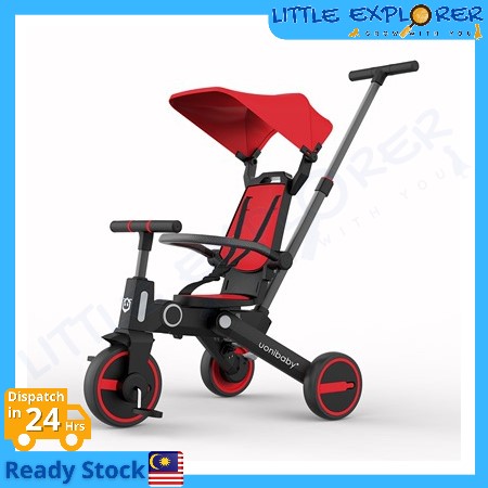 Xiaomi Bebehoo 7 in 1 Children Tricycle Multifunction Baby Two Way Stroller Reversible Light Foldable Kid Walker Awning