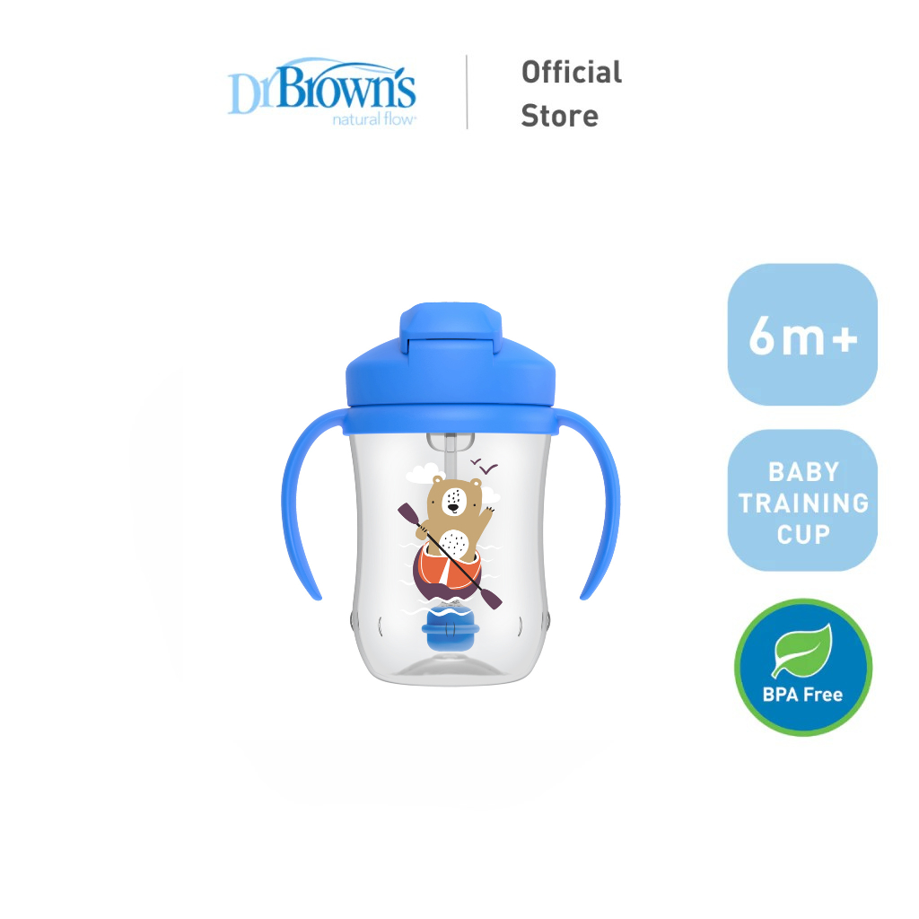 Dr. Browns First Straw Baby Toddler Drinking Cup 9oz/270ml Blue
