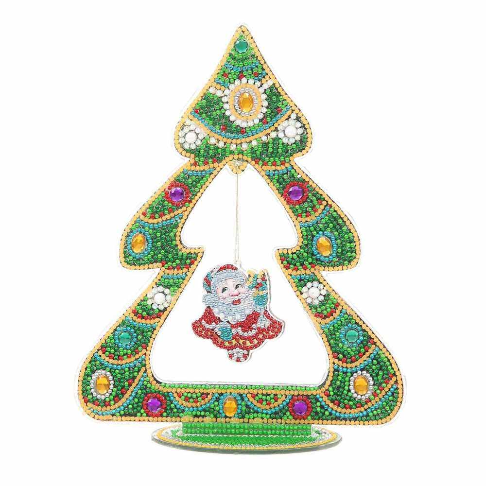 DIY Diamond Painting Lumious Christmas Tree Drill Diamond Embroidery Kit DIY Christmas Desktop Decoration (5)
