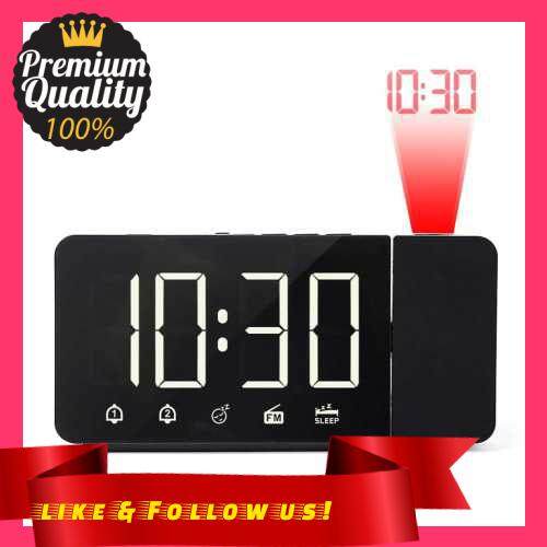 People's Choice Projection Alarm Clock 180Projector with FM Radio Snooze Function 4 Dimmer Dual Alar