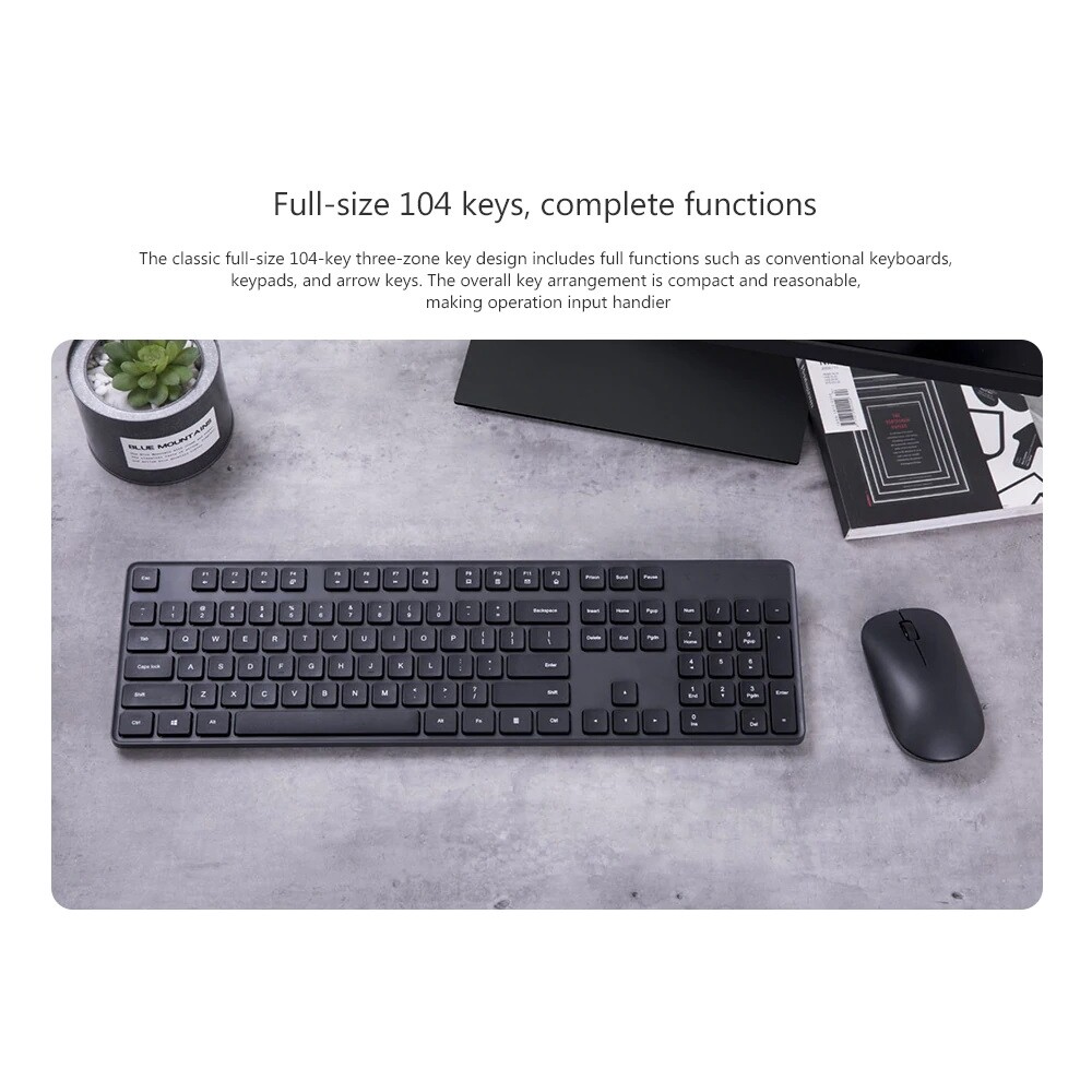 Xiaomi Mijia Mi Wireless Silent Keyboard Mouse Set 104 keys 2.4ghz ...