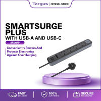 Targus - SmartSurge Plus with USB-A and USB-C Ports | 4 Standard Outlets (250v/ 13a/ 3250 Max) | 2-meter Power Cord | Child Safety Shutter (APS20)