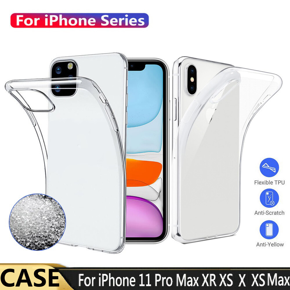 [Allmobiles] Ốp Tương Thích Với iPhone 11 Pro Max X XR XS Max Ốp Điện Thoại TPU Gel Mỏng Trong Suốt Silicon Mềm