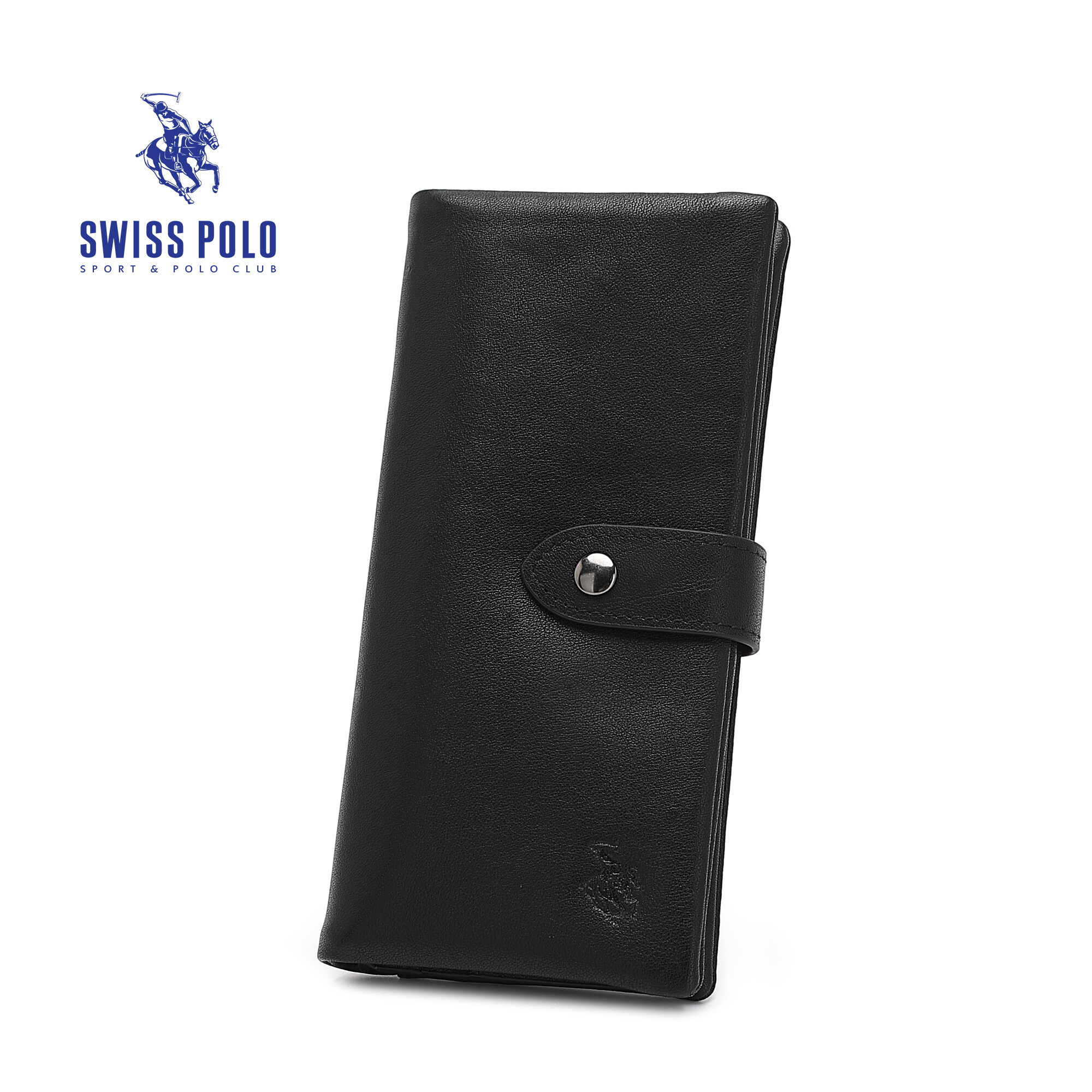 SWISS POLO Genuine Leather RFID Long Wallet SW 186-1 BLACK