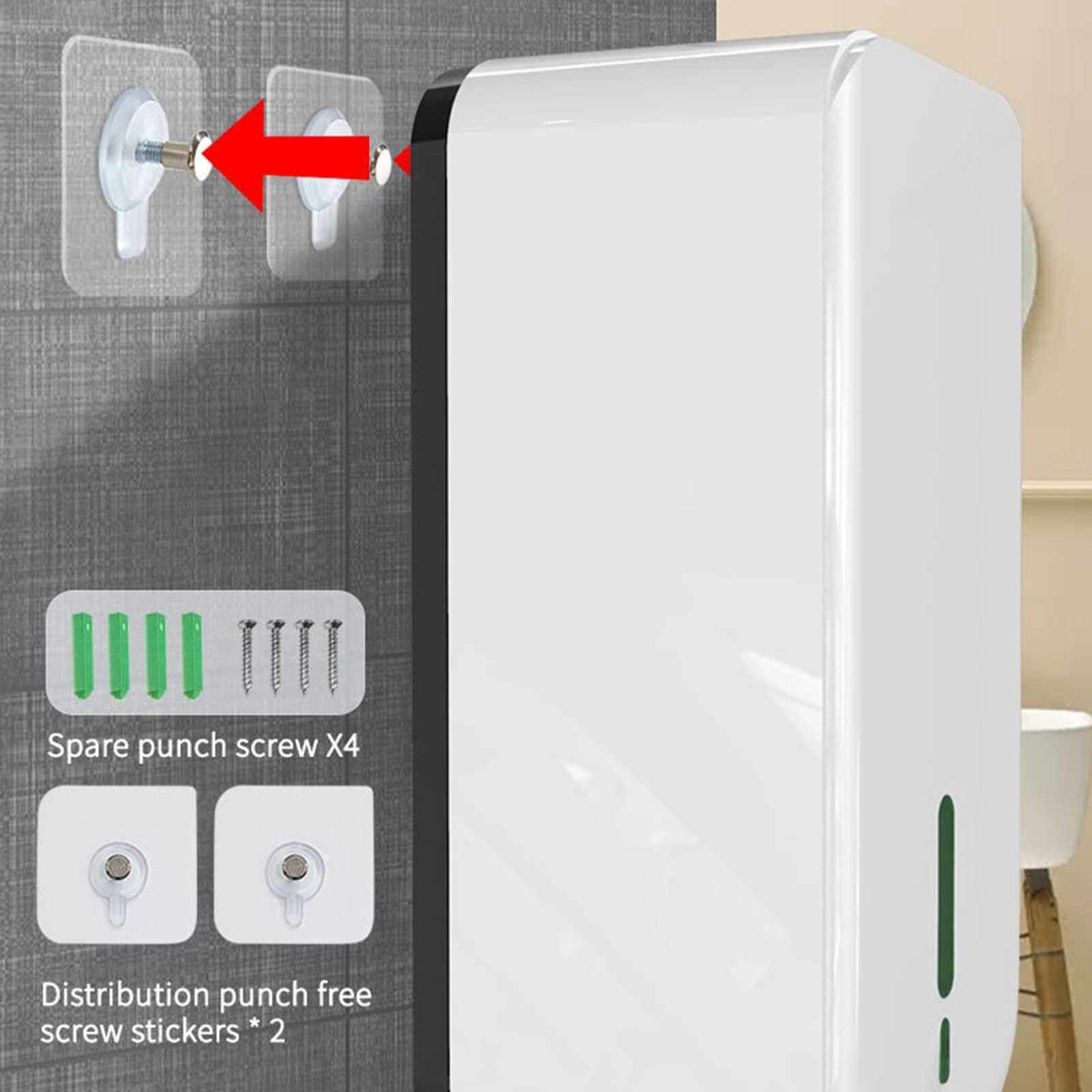 1500mL Automatic Soap Dispenser Drip Type Touchless Hand Sanitizer Machine with IR Sensor Nail-free Drilling Wall-Mounted for Home School Restaurant Office Commercial Use (Silver)