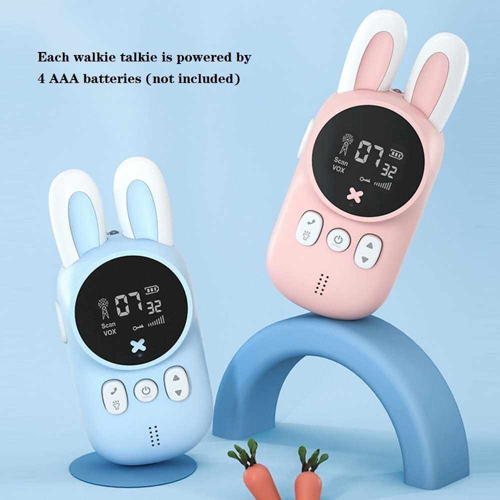 Kids Walkie Talkies Cute Bunny Two-Way Radio Handheld Long Range Drop Proof Intercom for Children Boys Girls (Standard)