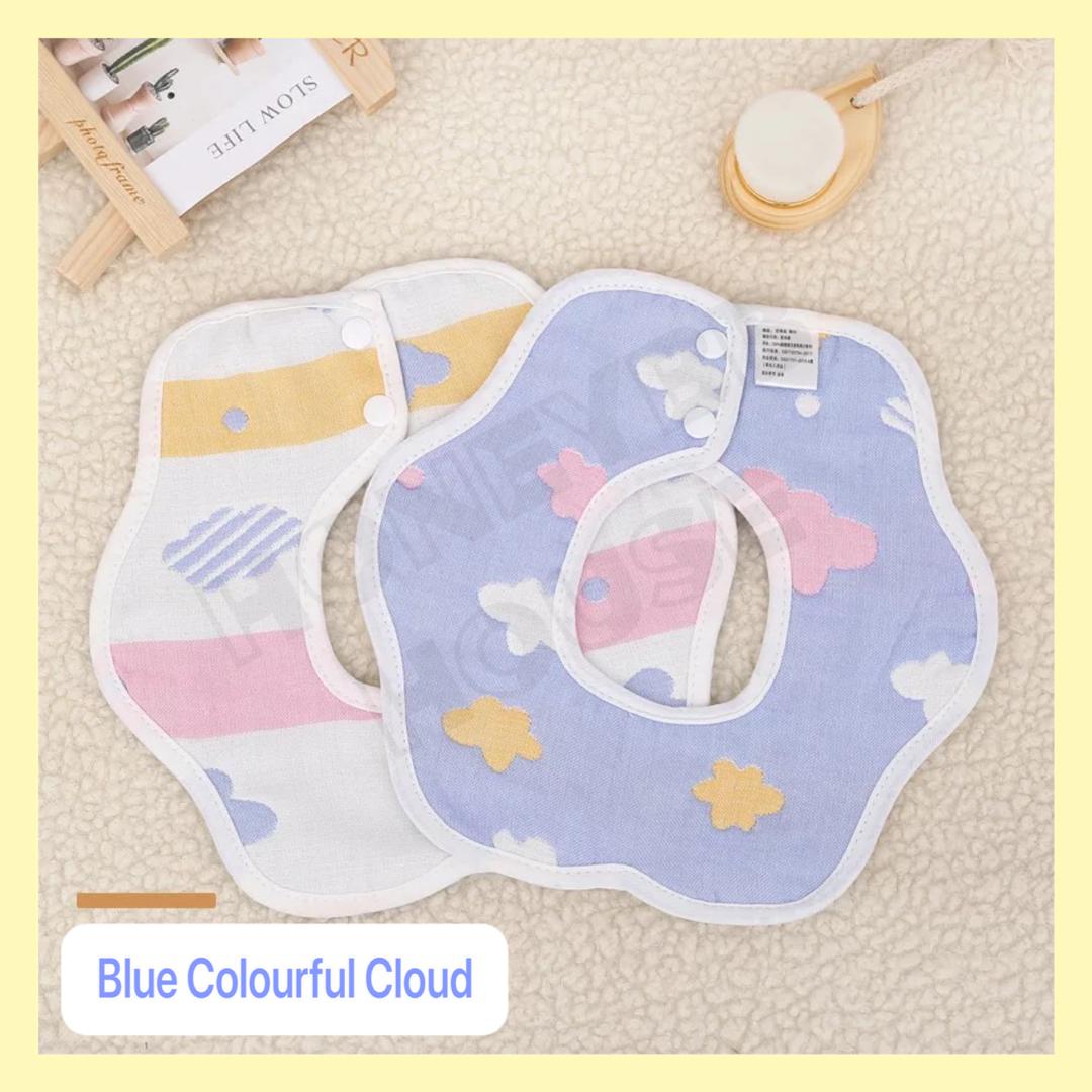 [READY STOCK] 6 Layers 360 Degree Baby Kids Cotton Bib Gauze Cotton Baby Bib Saliva Towel New Born Bib