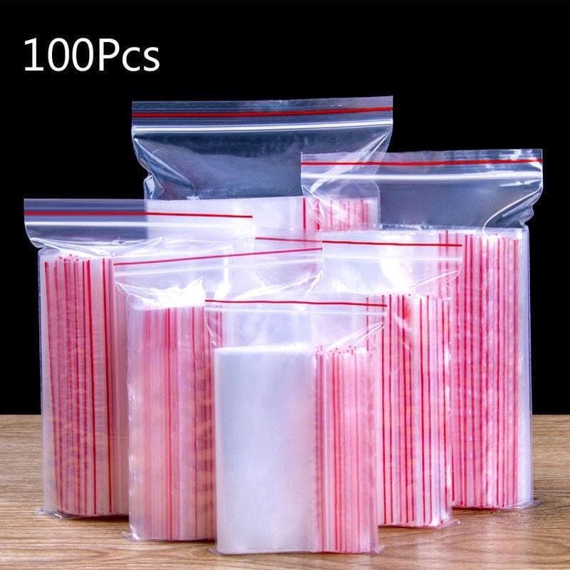 Plastic Zipper Bag 100pcs plastic Zip Lock Bag Transparent Plastic Bag Packaging Bag Packing