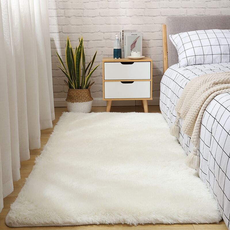 (Cozyroom cửa hàng) dày thảm cho phòng khách sang trọng Thảm trẻ em phòng ngủ Fluffy thảm sàn cửa sổ cạnh giường ngủ trang trí nội thất THẢM NHUNG mềm mat