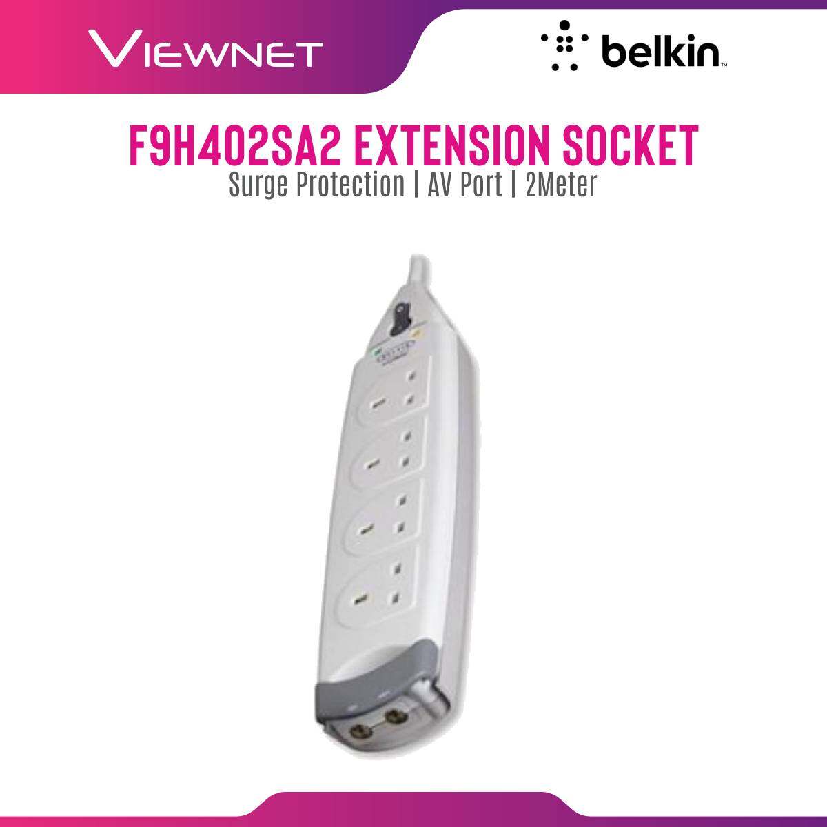 BELKIN SURGE PROTECTOR 4-PLUGS WITH AV PORT PROTECTION 2M (F9H402SA2) BELKIN SURGE PROTECTOR 4-PLUGS WITH AV PORT PROTECTION 2M (F9H402SA2)