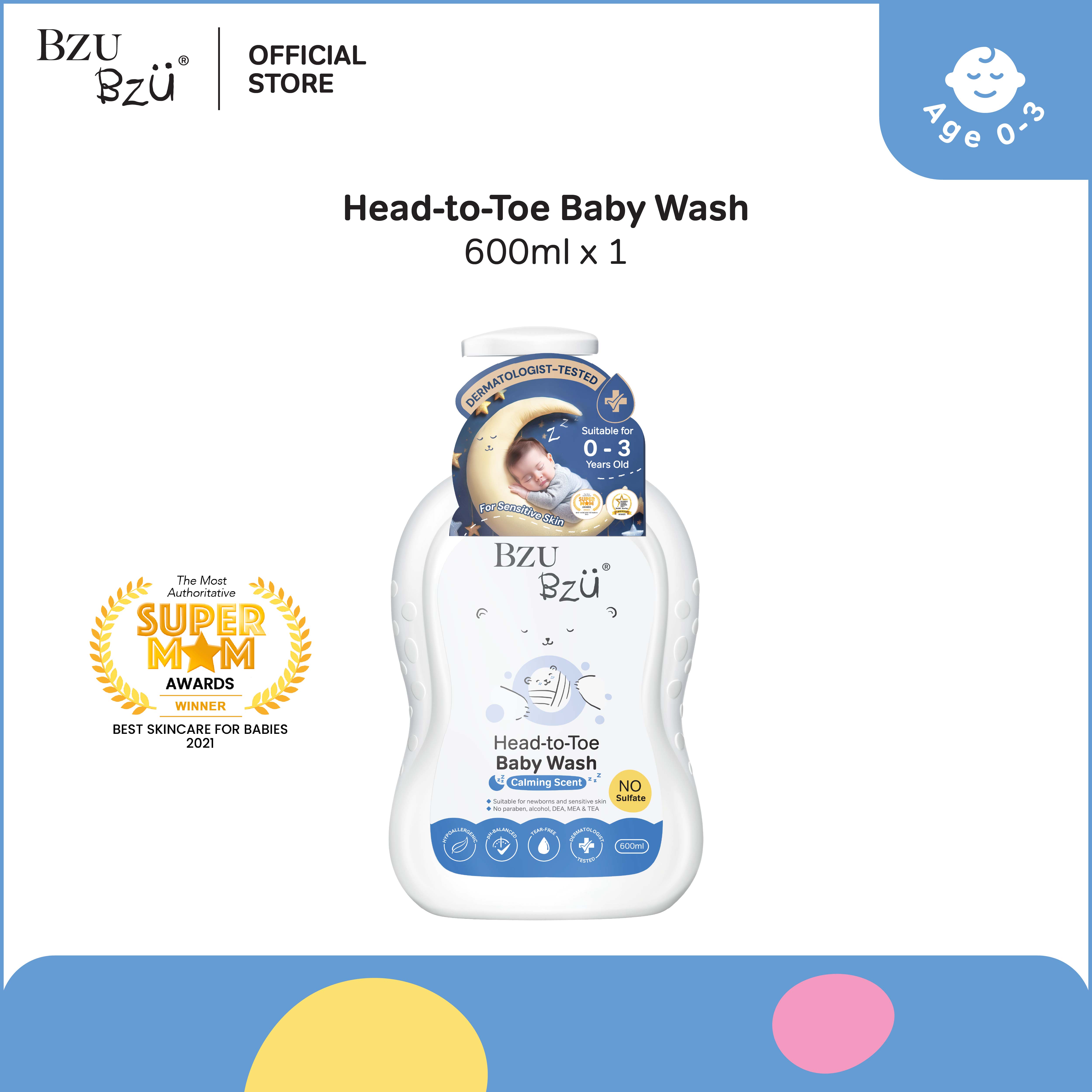 BZU BZU Head to Toe Baby Wash Bundle Deal (600ml)