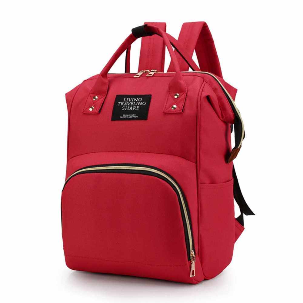 Diaper Bag Women Baby Backpack Nappy Tote Bags Large Capacity Multi-functional Waterproof Travel Backpack for Mom and Dad (Red)