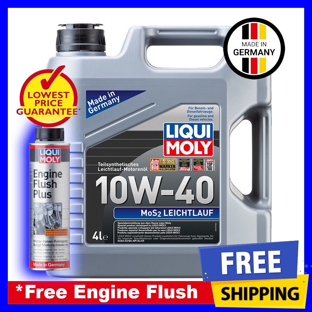 Liqui Moly Semi Synthetic MoS2 Leichtlauf 10W-40 Engine Oil (10W40 4L ...