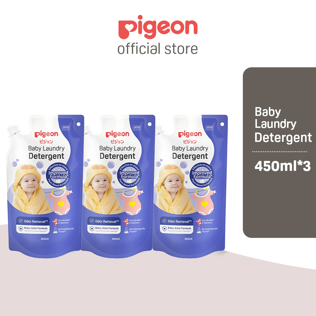 PIGEON Baby Laundry Detergent 450ml Refill x3