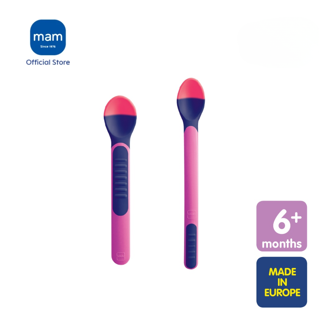 MAM Heat Sensitive Baby Feeding Spoons and Cover