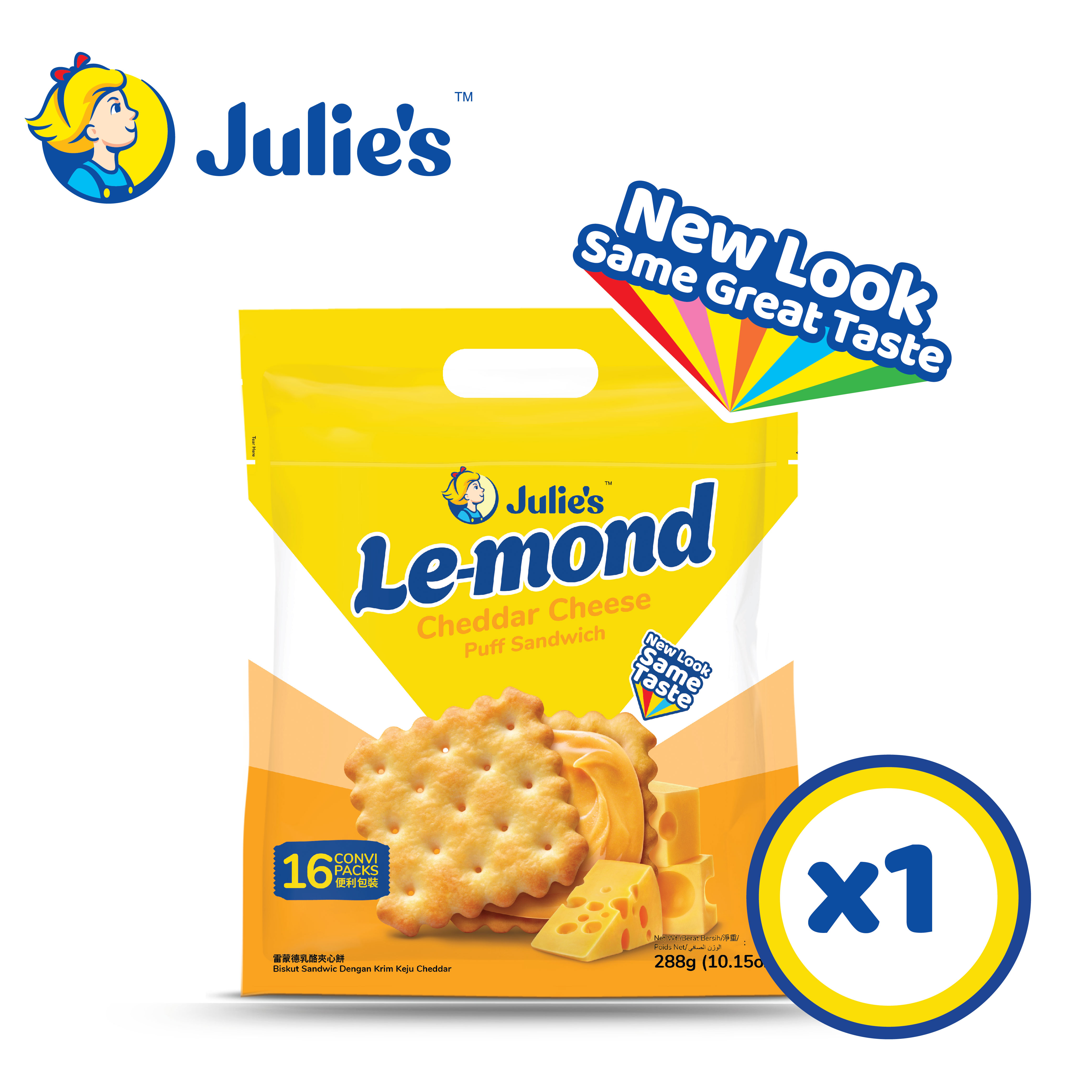 Julie's Le-mond Cheddar Cheese 288g x 1 pack