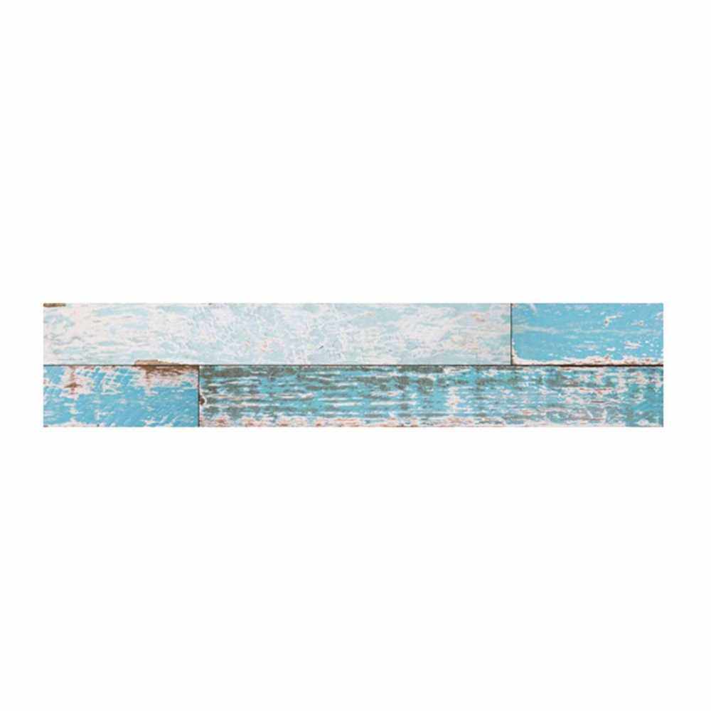 1PC Self Adhesive Wood Grain Retro Tile Stickers Waterproof PVC Removable Wall Stickers Decals DIY Wallpapers for Kitchen Bathroom Home Tidy Protection (Multicolor)