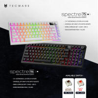 TECWARE Spectre 75 / 96 Hot Swappable RGB Wireless Mechanical Keyboard With 1.14″ LCD Display With Knob