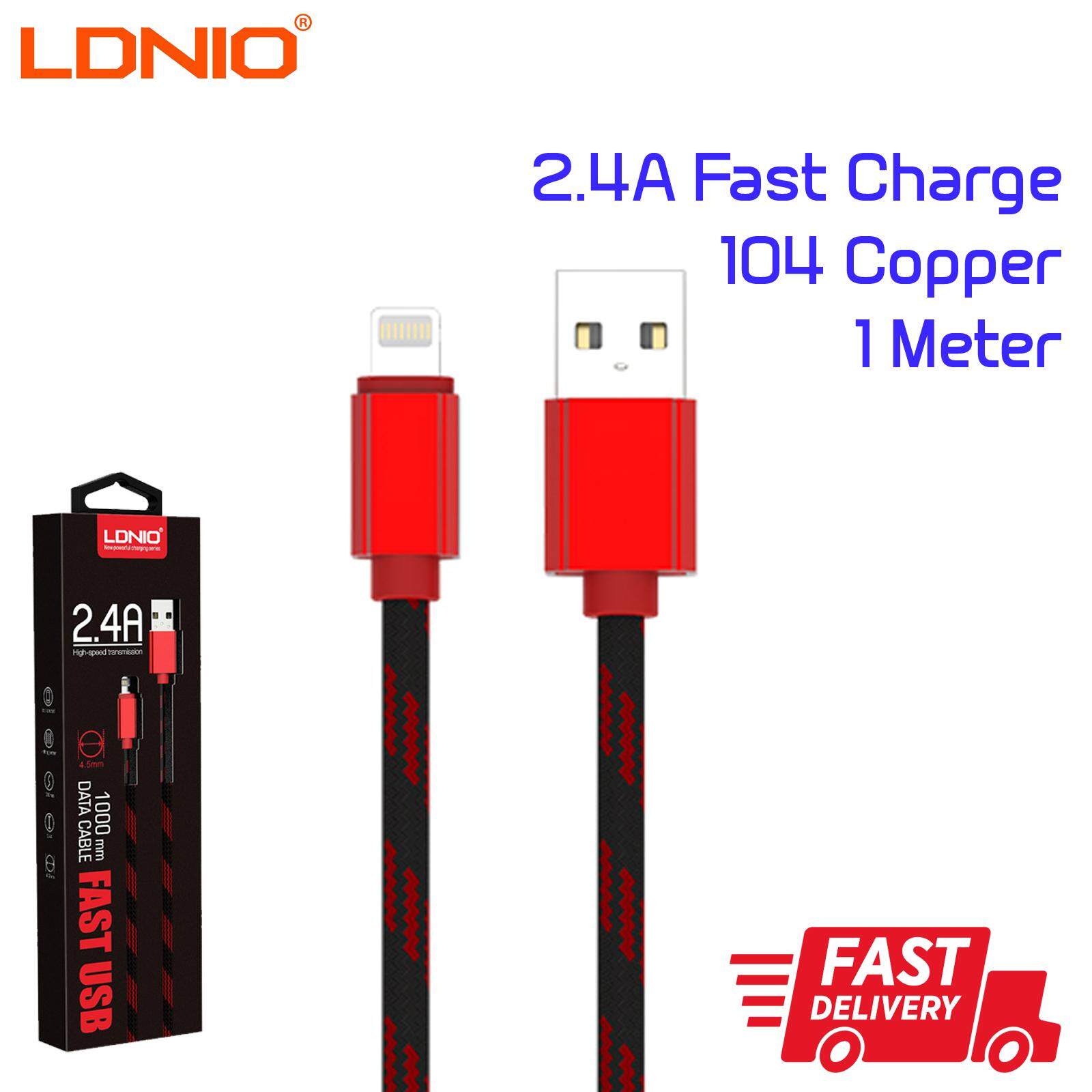 Ortigas Original LDNIO LS23 2.4A Fast Charge USB Cable for IOS Iphone X Plus Samsung Huawei Oppo Vivo Lenovo Xiaomi