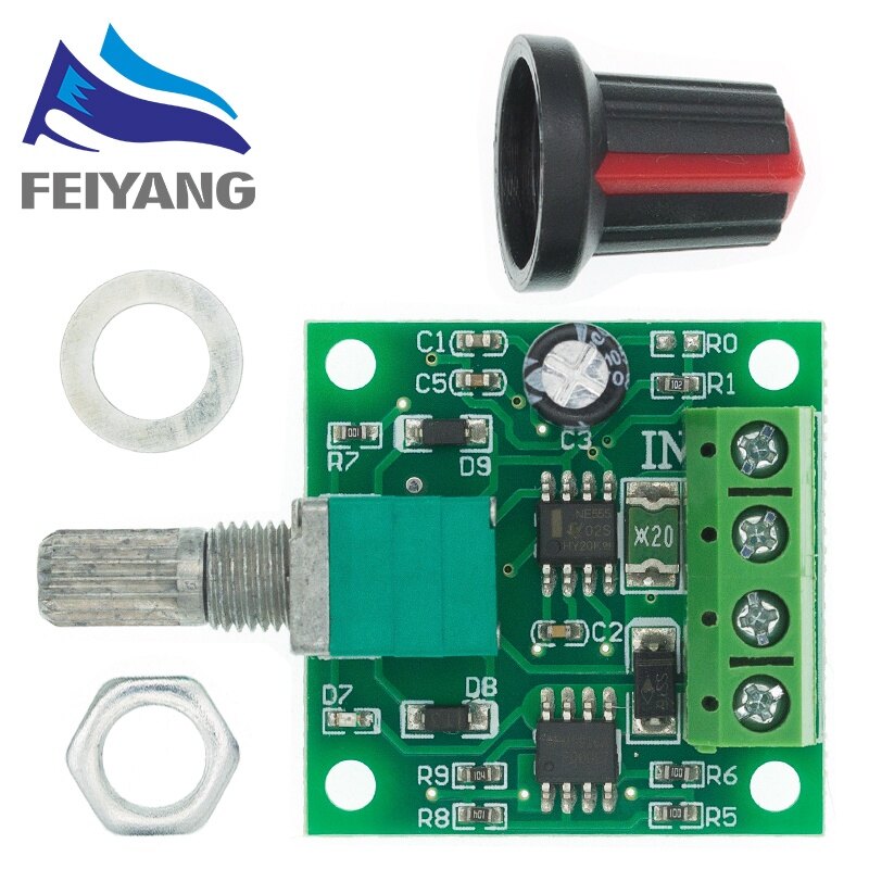 New dc 1.8v 3v 5v 6v 12v 2a pwm motor speed controller low voltage motor speed controller pwm 0~100% adjustable drive module