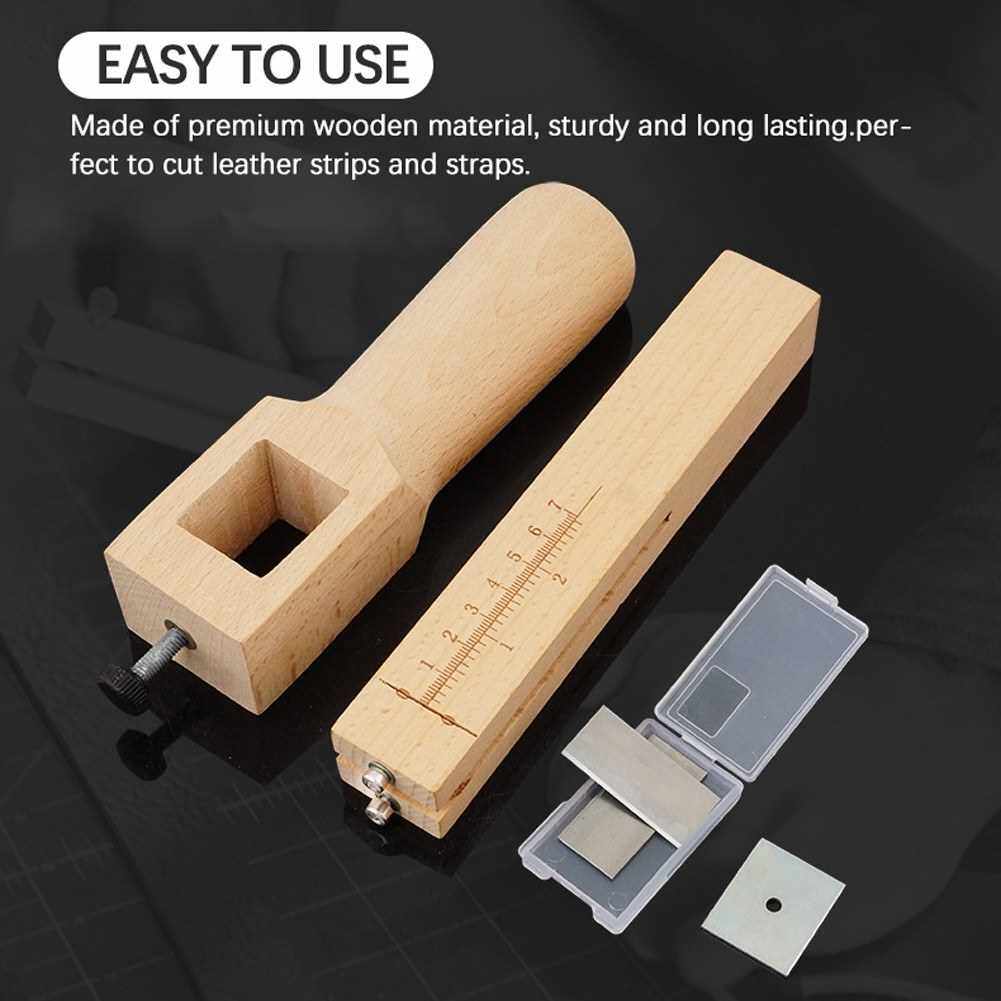 Adjustable Leather Straps Cutter Leather Belt Cutting Tool Wooden