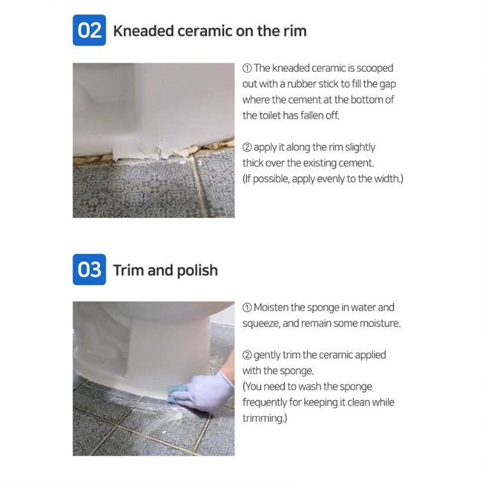 Toilet Bowl Trim Tile Joint Repair Coating Coating Powder