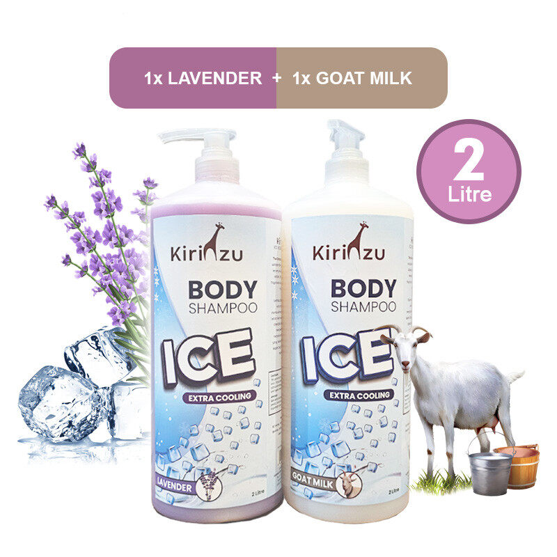 Kirinzu Ice Extra Cooling Body Shampoo 2 Litre Lavender / Goat Milk