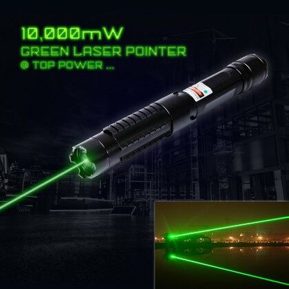 [Ready Stock ] GREEN Laser Pointer aluminium Adjustable Focus Lazer high power burn beam 5mW Presenter Long Range 18650 3.7V rechar